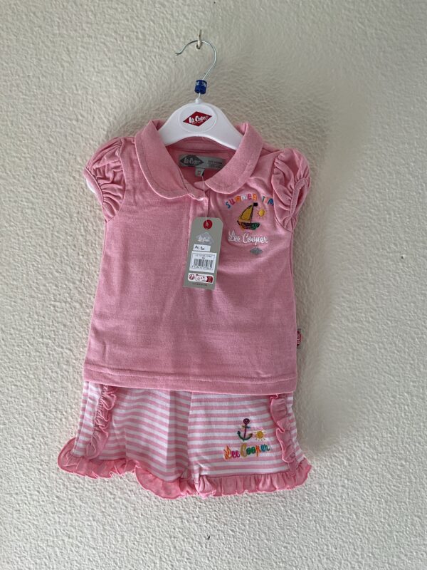 Ensemble Lee Cooper polo avec short Rose