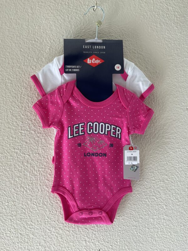 bodys Lee Cooper manches courtes Rose/Blanc