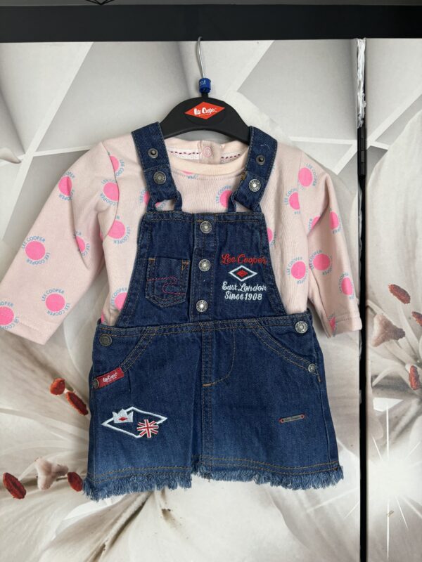 Ensemble robe salopette Lee Cooper avec pull Rose